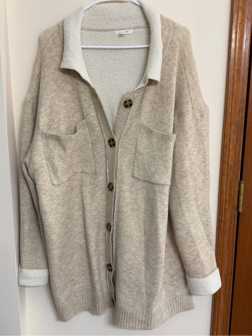 Maurices Beige Cream Button-Front Women's Cardigan